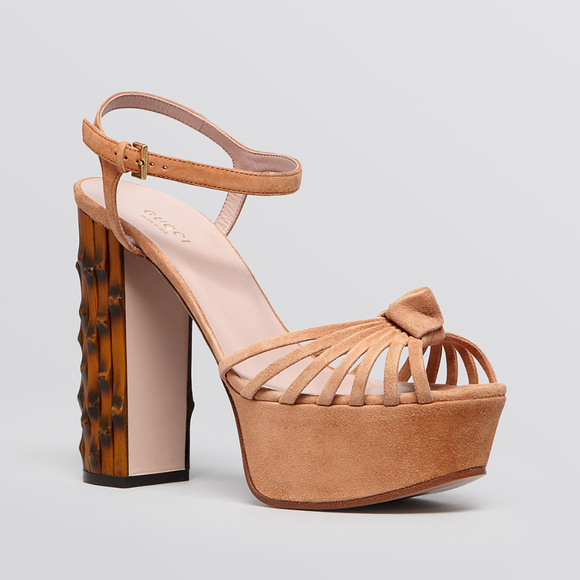 GUCCI Isabeau High Heel Platform Knot Sandal - Picture 1 of 7